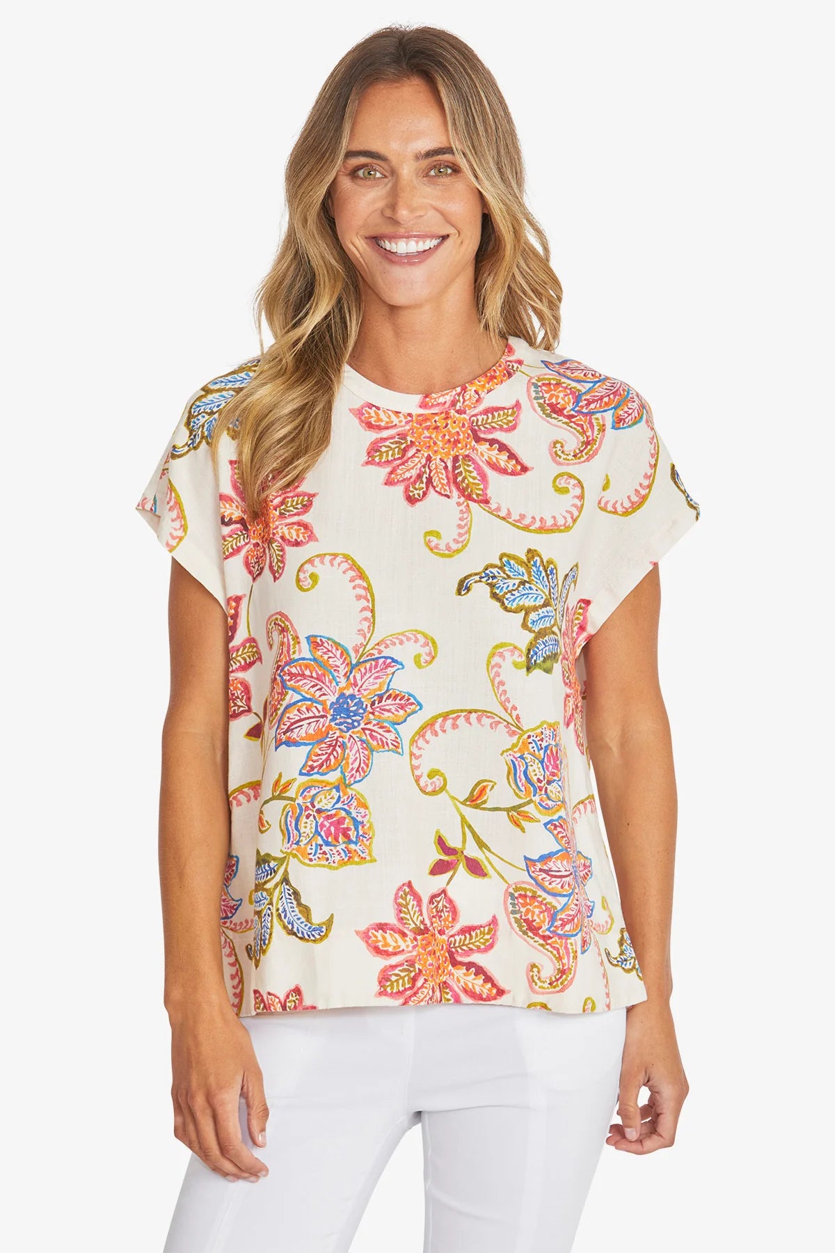 Pascale Button Back Top