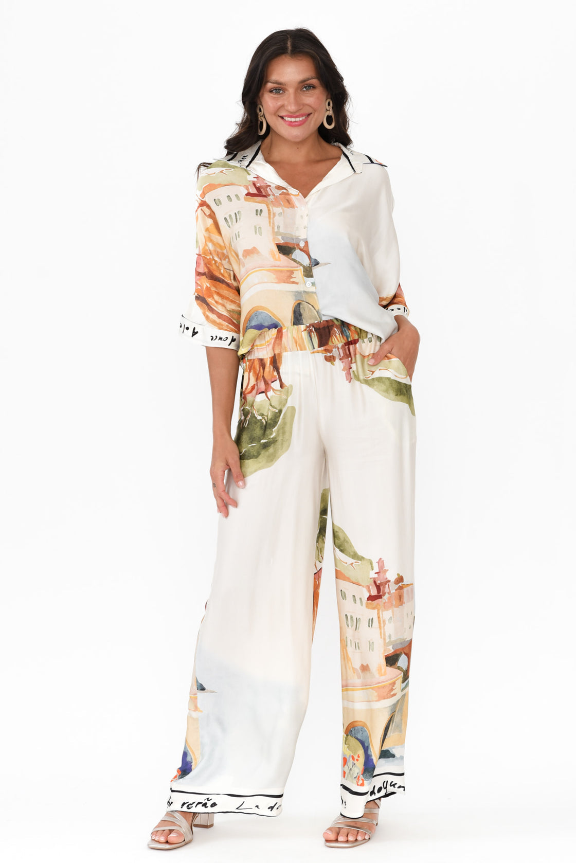 Positano Print Pants