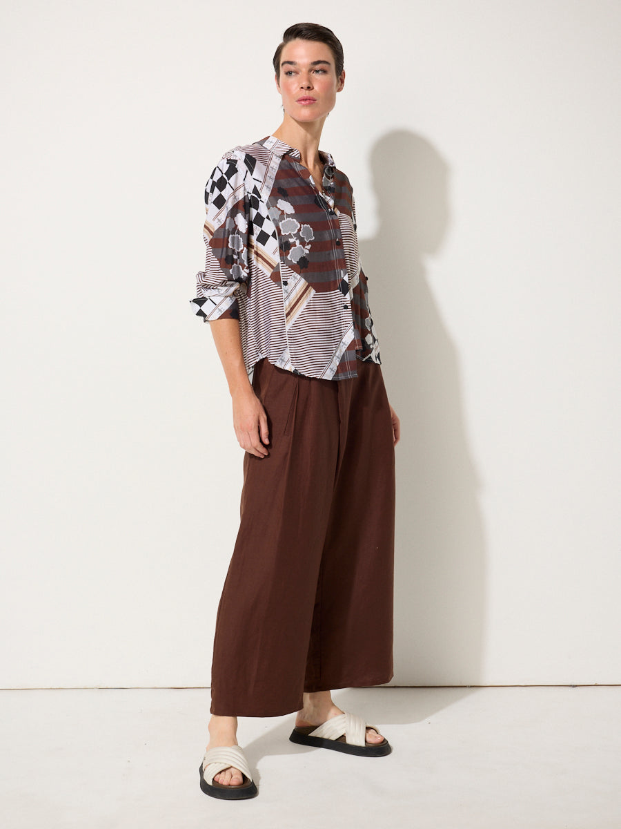 Button-Up Collage Shirt