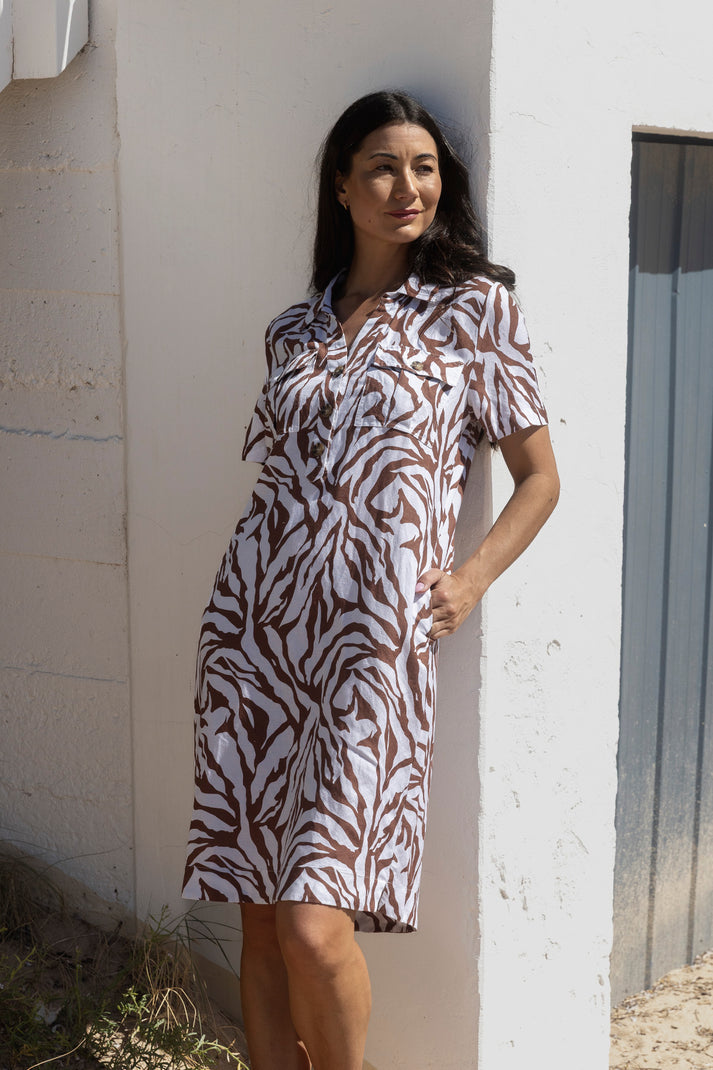 Zebra Mono Dress