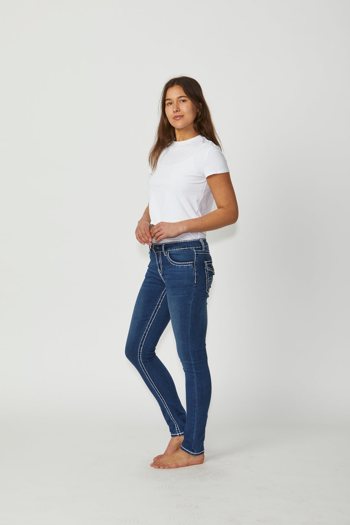 New London Jeans-CHELSEA Denim /White Stitching