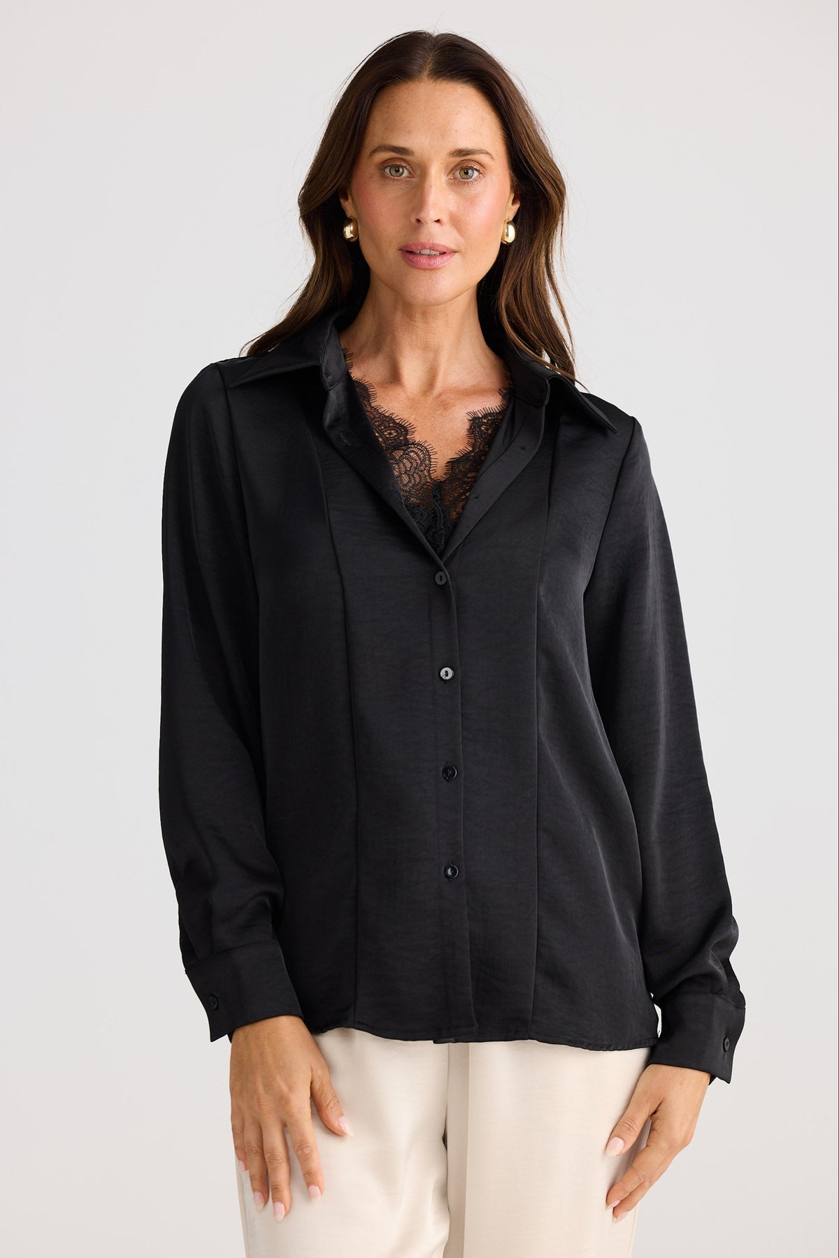 Brave + True- JEMIMA SHIRT Black