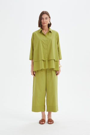 Tiered Front Lyocell Shirt