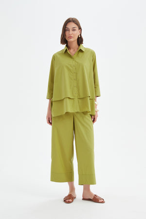 Tiered Front Lyocell Shirt