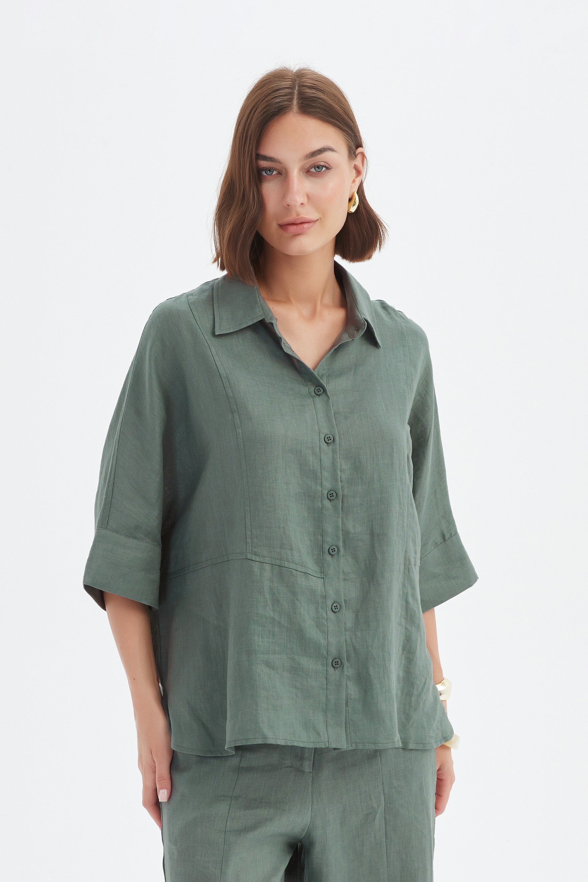 Seam Detail Boxy Shirt