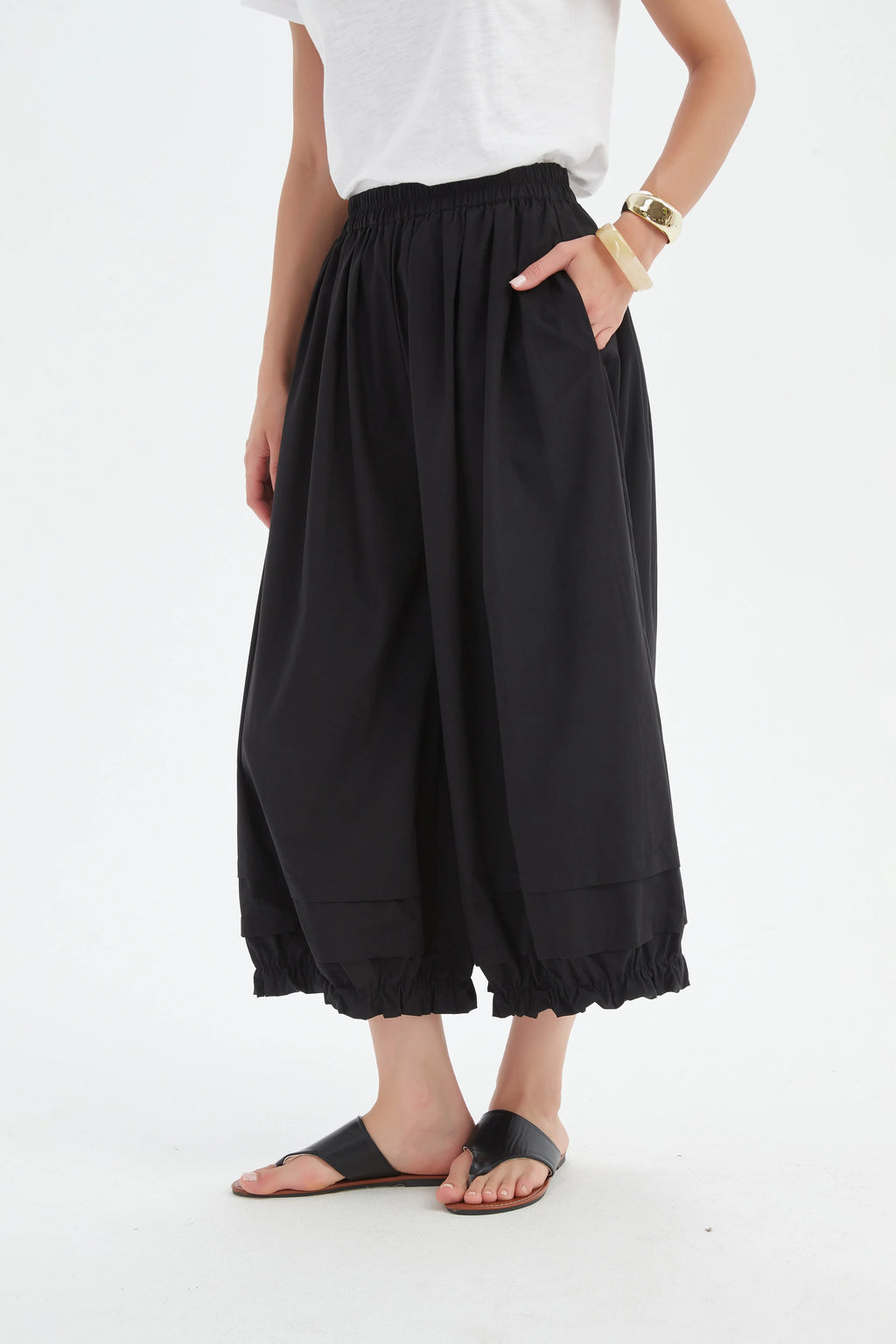 Ruffle Cuff Easy Pants