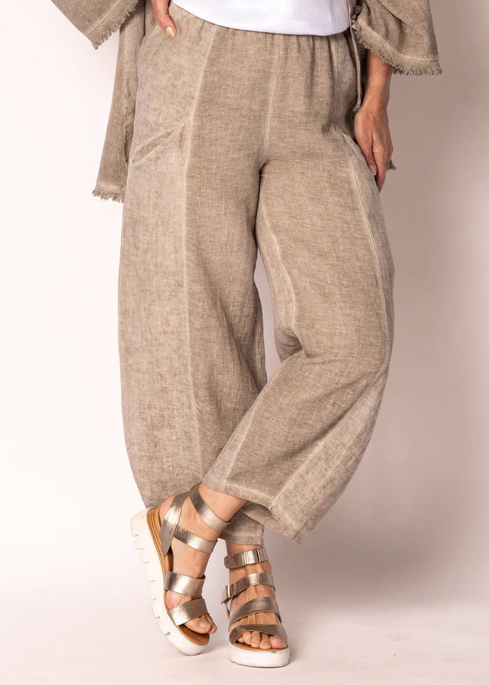Norelle Linen Pants-LATTE