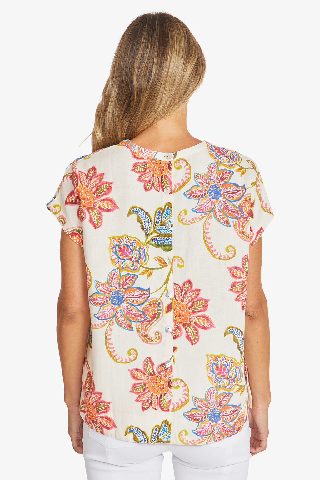 Pascale Button Back Top