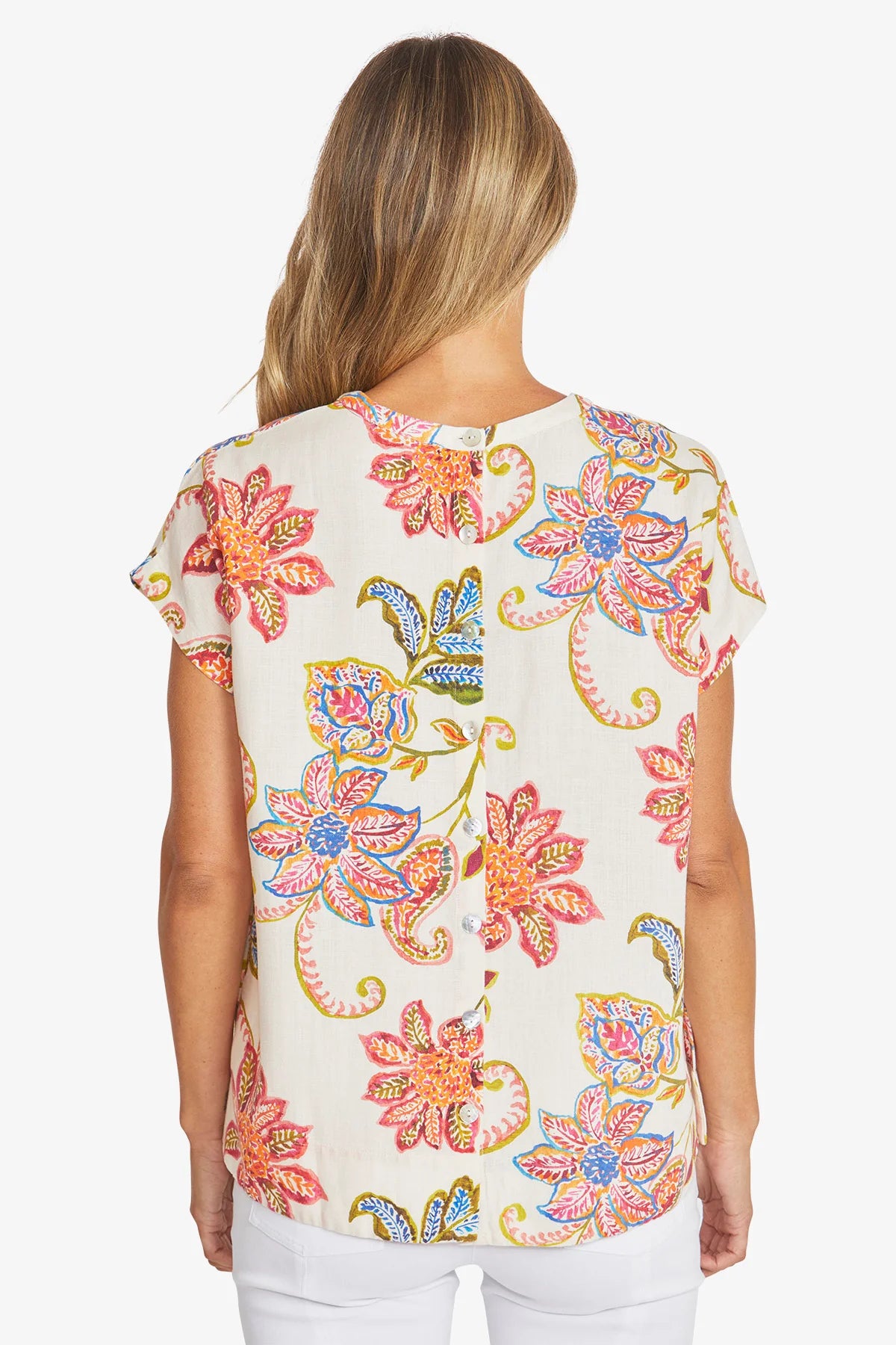 Pascale Button Back Top