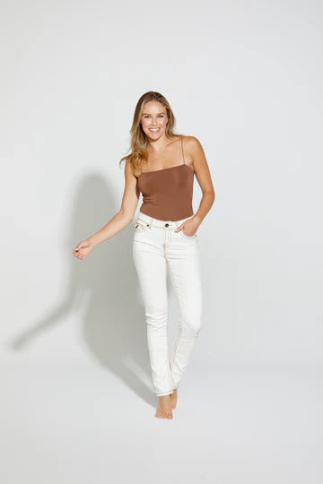 New London Jeans- Milk/Tan