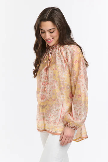 EMILY RUFFLE COLLAR SHIRT-SAFFRON