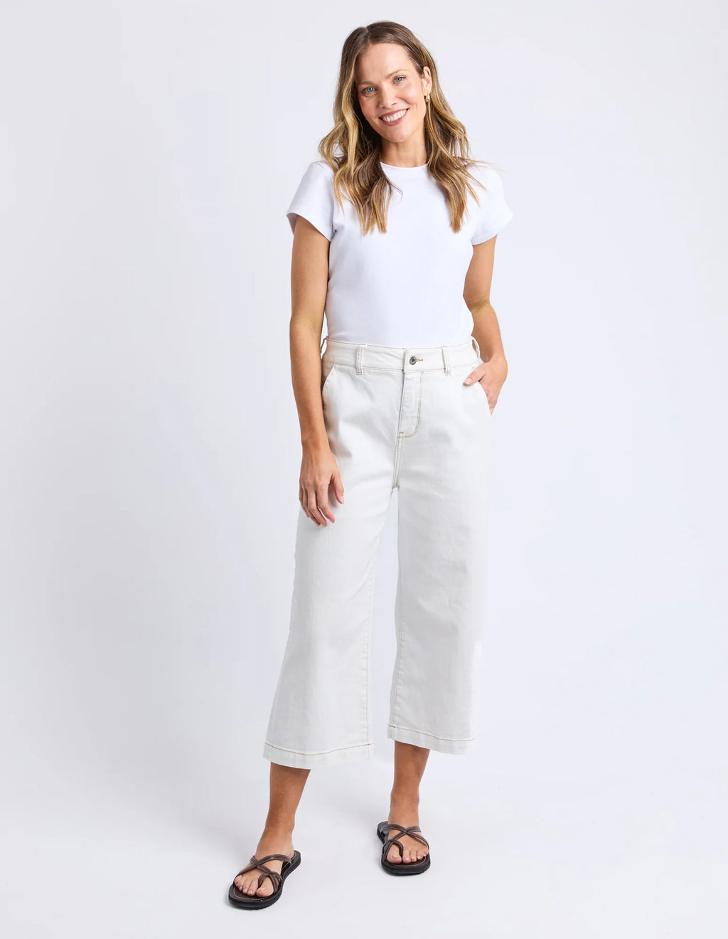 Sidney Cropped Wide Leg Jeans